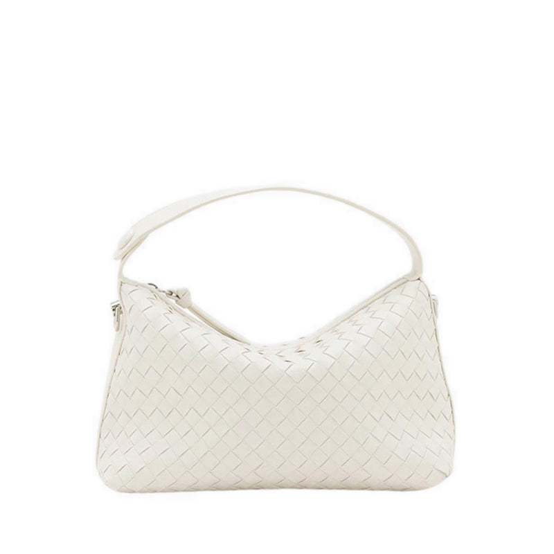 Xyla Woven Leather Bag - White