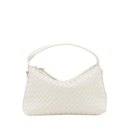 Xyla Woven Leather Bag - White