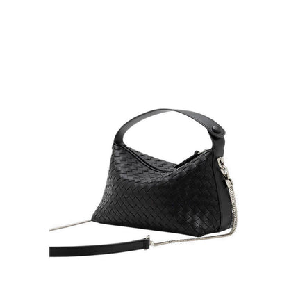 Xyla Woven Leather Bag - Black