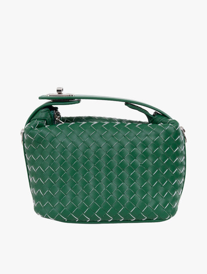 Pazzion Women's Xylene Woven Twist Lock Handle Bag - Green