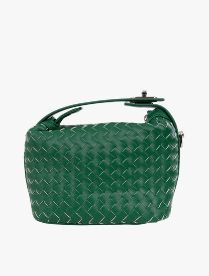 Pazzion Women's Xylene Woven Twist Lock Handle Bag - Green