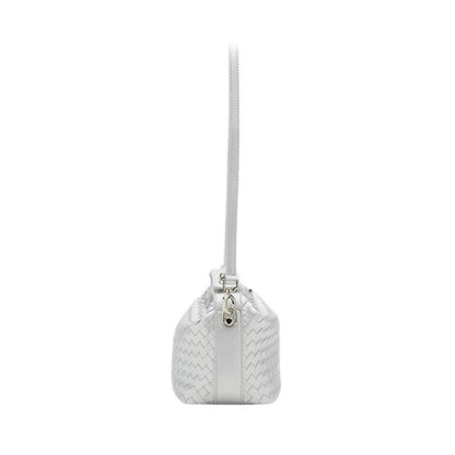 Xylene Woven Twist Lock Handle Bag - Silver