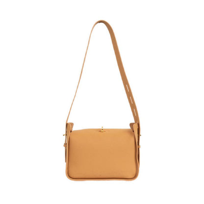 Women's Yelivienne Twist Lock Leather Shoulder Bag - Camel