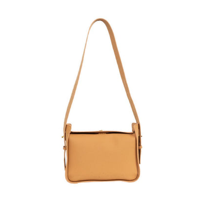 Women's Yelivienne Twist Lock Leather Shoulder Bag - Camel