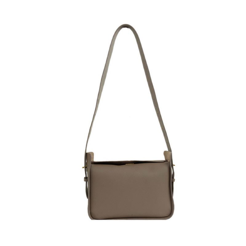 Women's Yelivienne Twist Lock Leather Shoulder Bag - Khaki