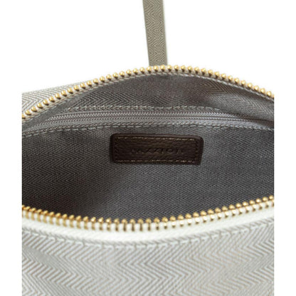 Women's Yelivienne Twist Lock Leather Shoulder Bag - Khaki
