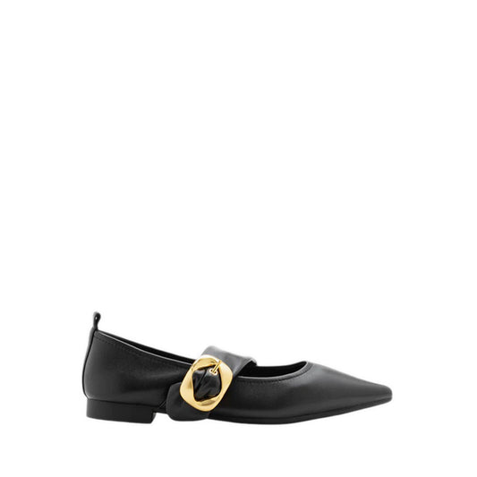 Zinnia Pointed Toe Flats - Black