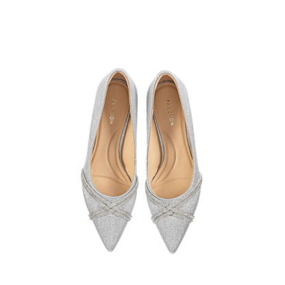 Women's Zoravelle Crystal Embellished Glitter Heels - Silver
