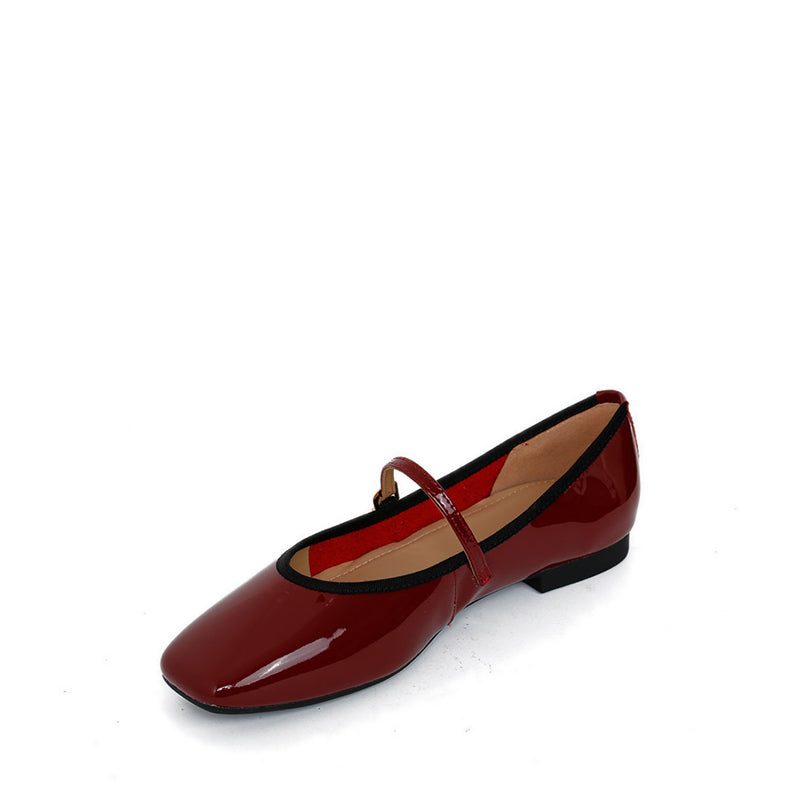 ZHA418-3 Flats - Burgundy