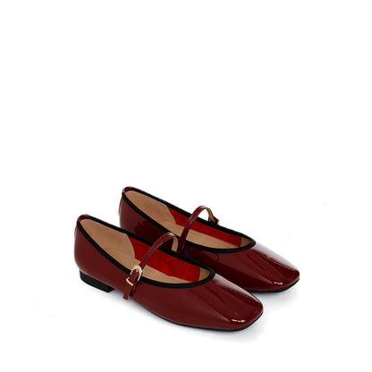 ZHA418-3 Flats - Burgundy