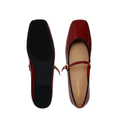 ZHA418-3 Flats - Burgundy