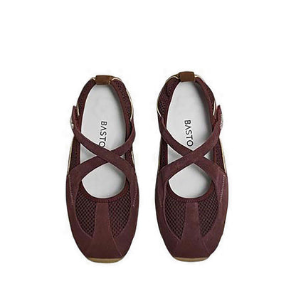 Basto Banyan Women's Flats - Burgundy