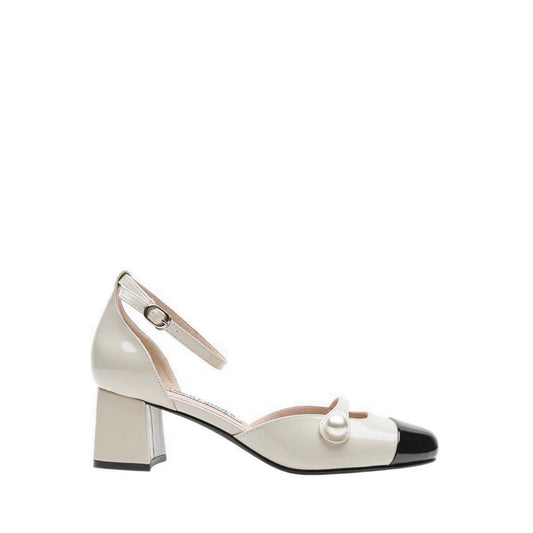 ZAD68 Women's Heels - White/Black