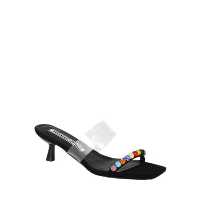 ZAE11 Women's Sandal Heels - Silver Black