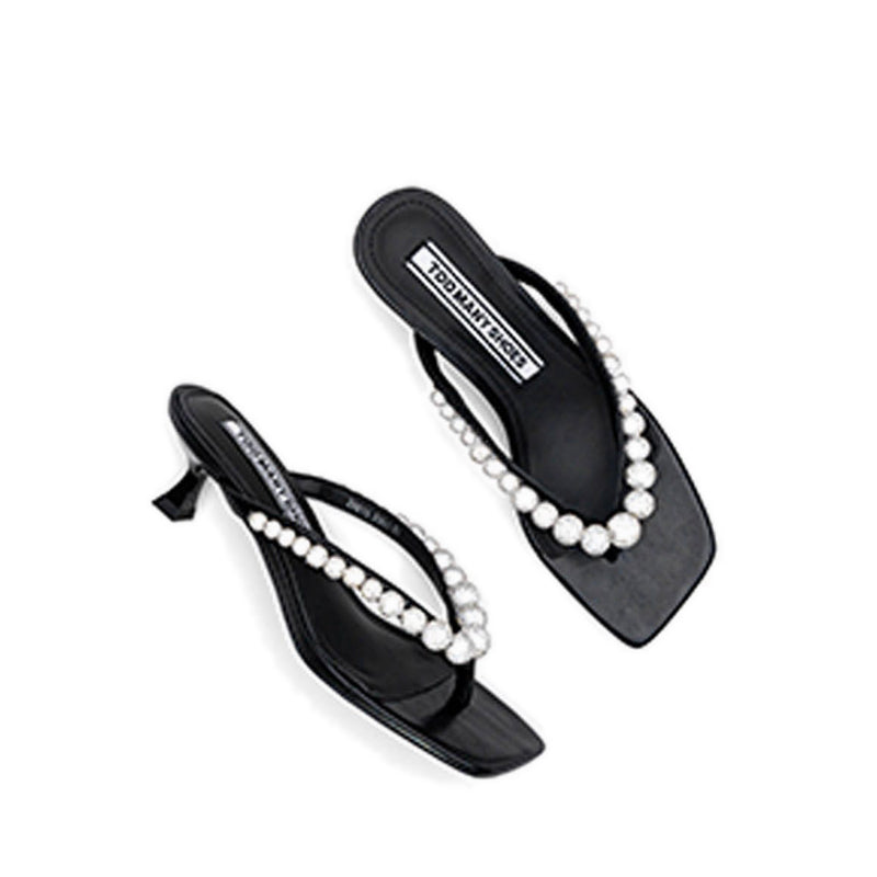 ZAE13 Women's Sandal Heels - White/Silver