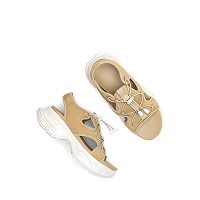 ZAE18 Women's Sandals Platforms - Apricot