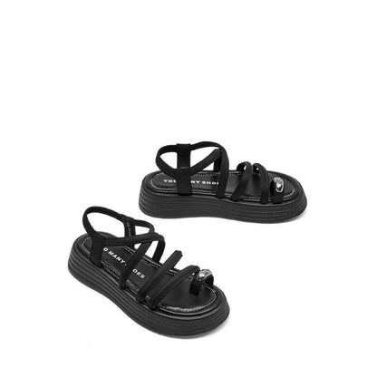 ZAE82 Women's Sandals Platforms - Black