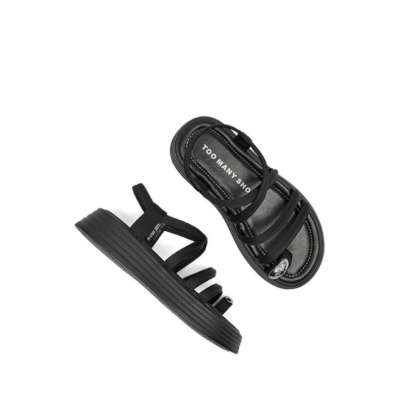 ZAE82 Women's Sandals Platforms - Black