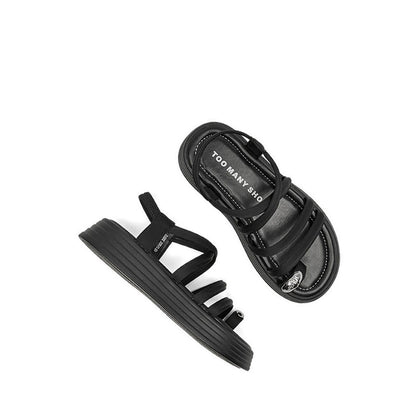 ZAE82 Women's Sandals Platforms - Black