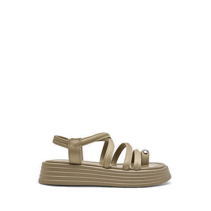 ZAE82 Women's Sandals Platforms - Dark Khaki