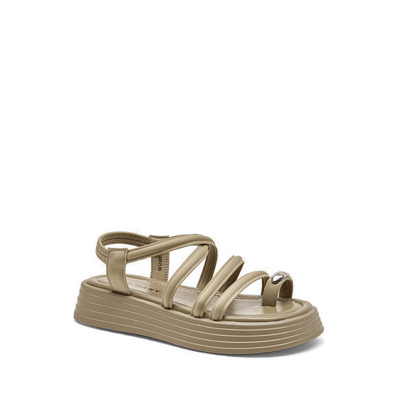 ZAE82 Women's Sandals Platforms - Dark Khaki