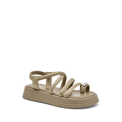 ZAE82 Women's Sandals Platforms - Dark Khaki